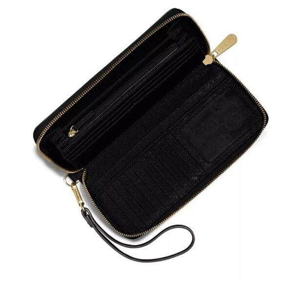 MICHAEL Kors Jet Set Travel Continental Wallet black bag New - Picture 4 of 14